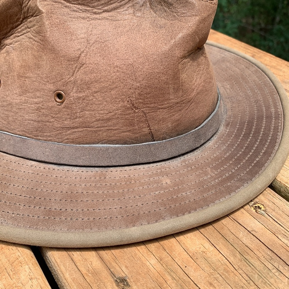 ADVENTURE BOUND BROWN LEATHER HAT XL - Picture 5 of 10